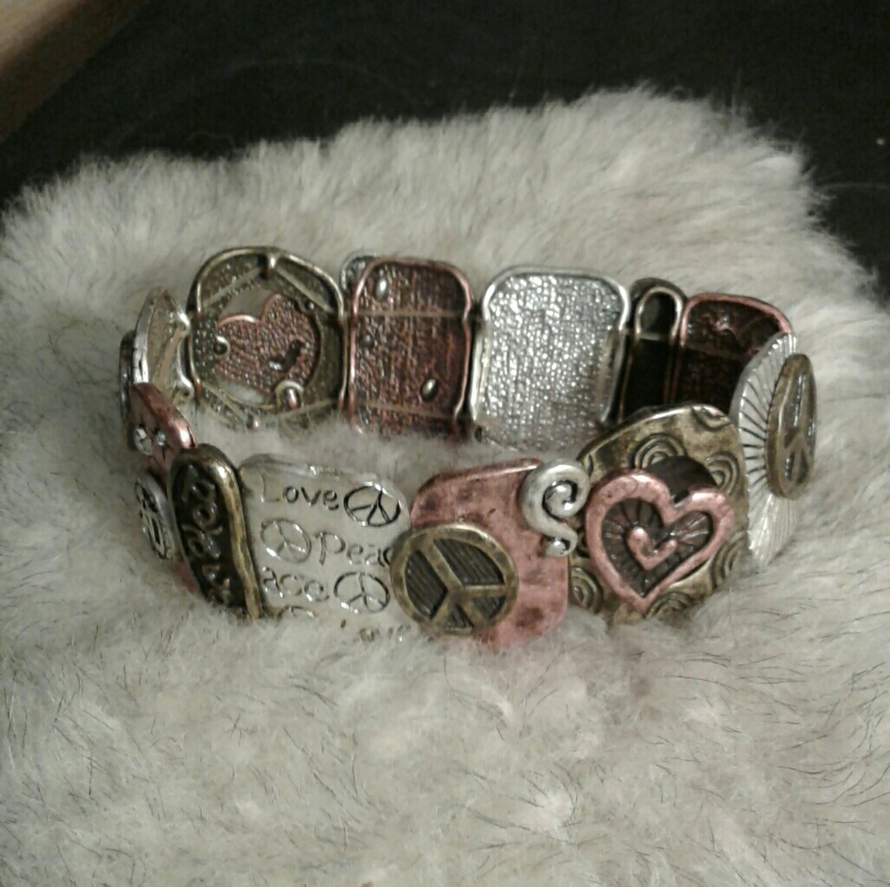 One of a kind Peace and Love bracelet